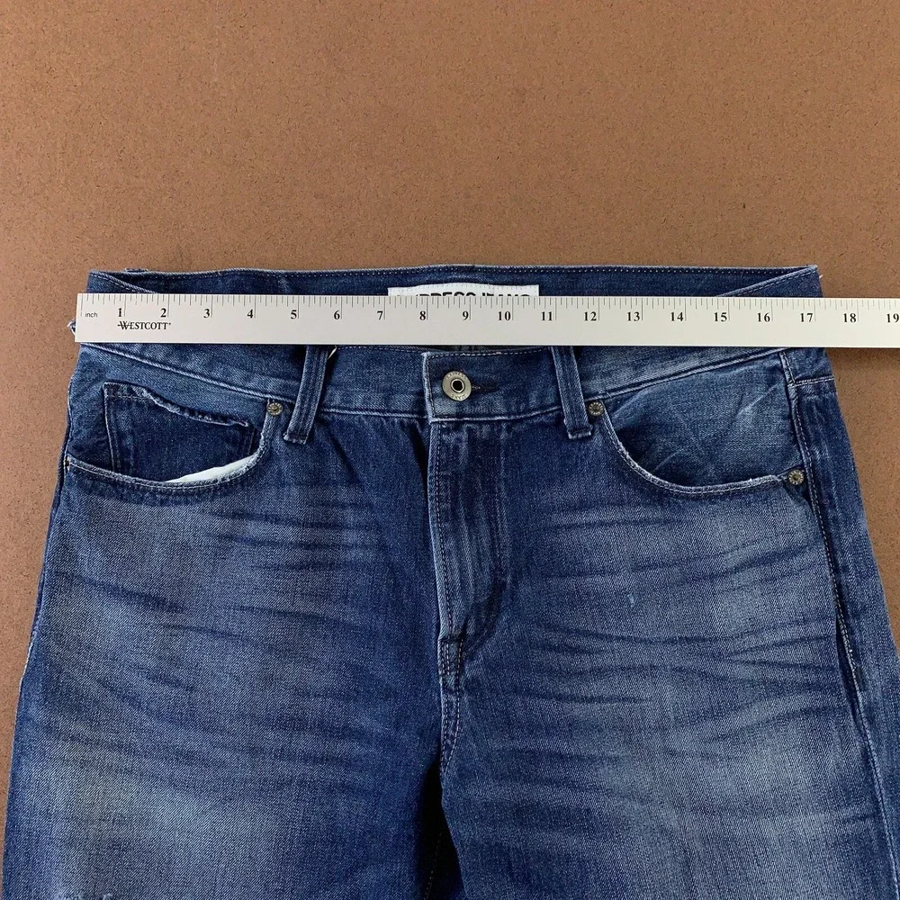 Express Mens Size 33 x 32 Dark Wash Distressed Rocco Slim Fit Skinny Jeans *Flaw